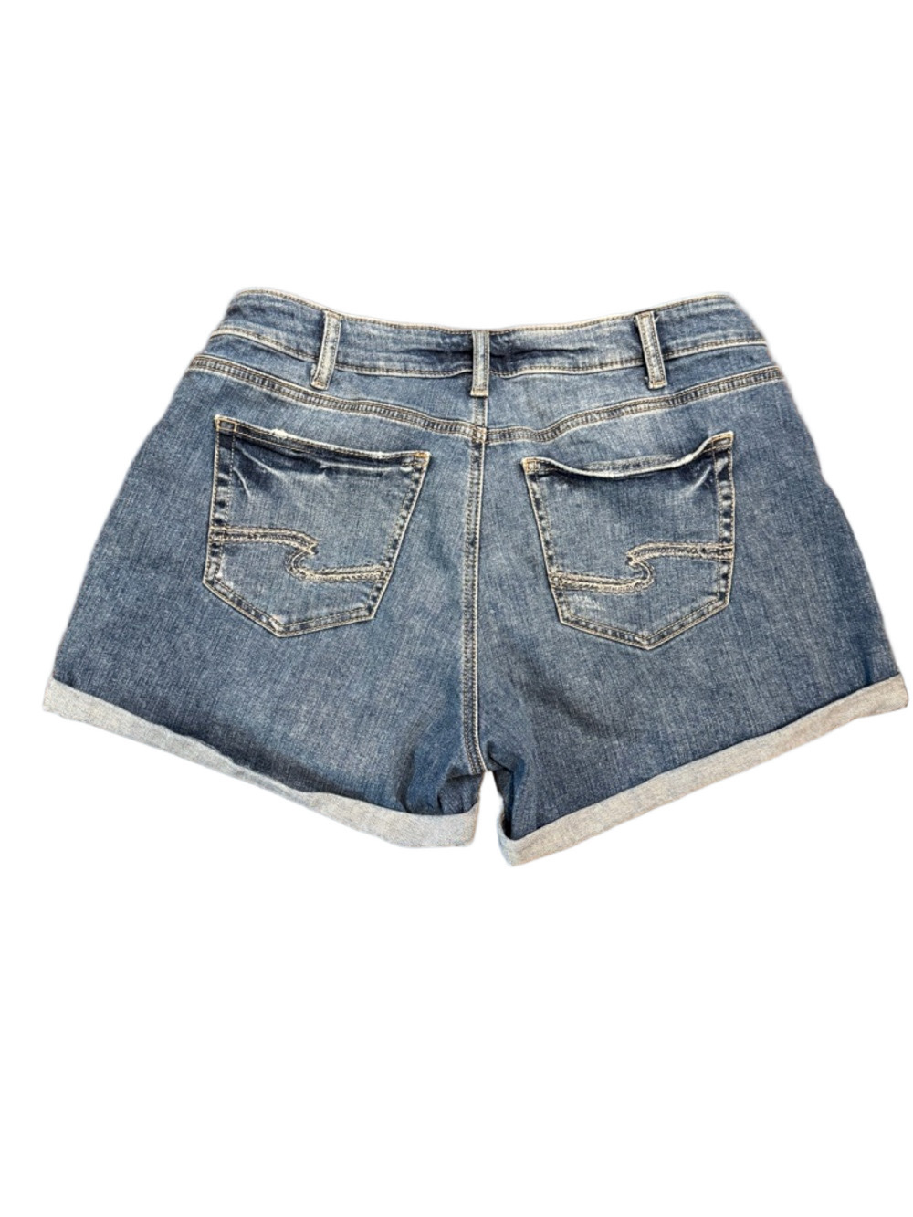Silver Jeans Light Blue Rolled Hem Denim Shorts Size 32 - Picture 3 of 3